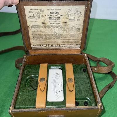 MEGGER Stromkreisprüfung Ohmmeter Evershed & Congolese