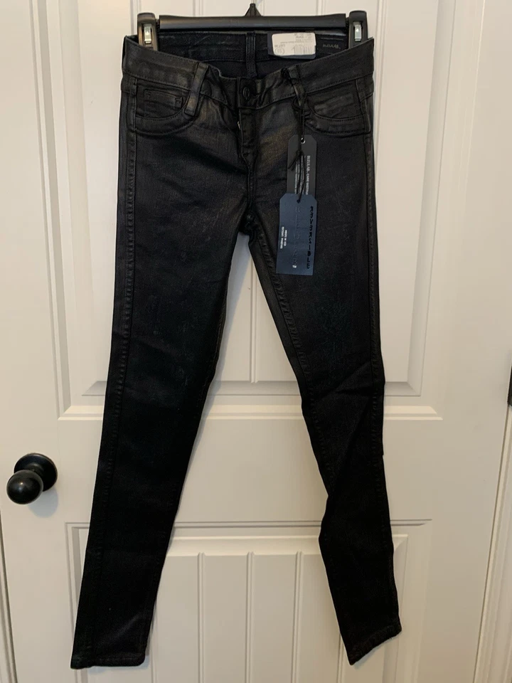Bleulab Reversible Detour Coated Women’s Black Jeans  Size 25 S Small New NWT - Image 2 of 4