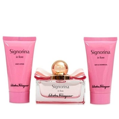 Salvatore Ferragamo Ladies Signorina In Fiore 3pcs EDT Gift Set Fragrances
