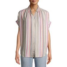 Time and Tru Women's Button Front Shirt with Rolled Sleeves size XL (16-18)