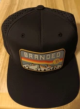 Branded Bills Adult American Horizon Curved Brim Flexfit Cap Black