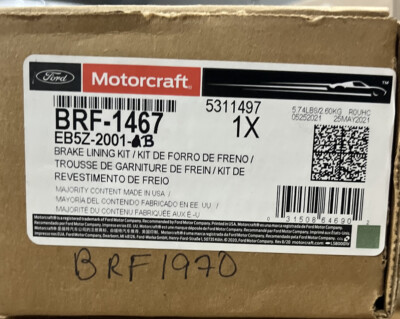 Motorcraft Front Disc Brake Pad BRF-1467