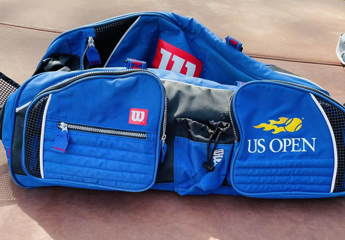 WILSON US OPEN Blue Tennis Large Bag Duffle Shoulder Strap Racket Racquet Gym