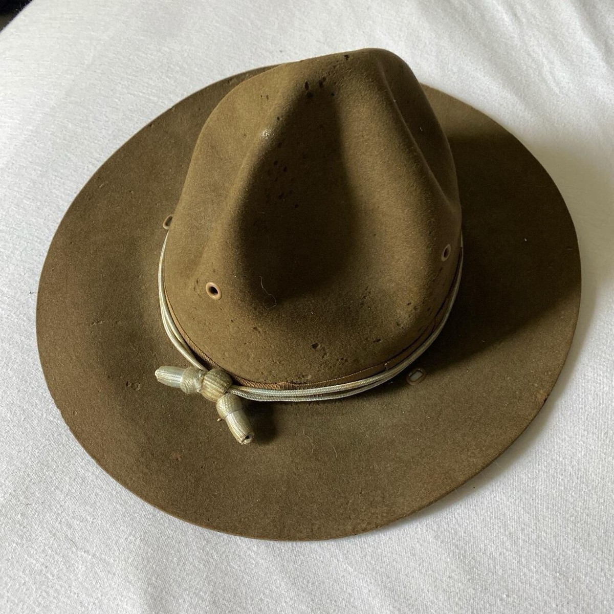 special ww1 民間用　us army brown cotton hat WWI U.S. Army Officer's Visor Hat or Cap Brown, 7 1/4 at