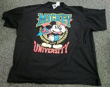 Vintage Mickey  Co Mickey University Black Short Sleeve T-Shirt One Size