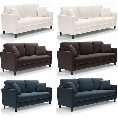 Teddy Samt Sofa 2/3 Sitzer Modern Couch Loveseat Settee Loungesofa mit 2 Kissen - Bild 1 von 87