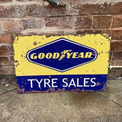 Good Year Reifenverkauf Metall Vintage Werbeschild