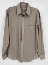 Men's Pierre Cardin Long Sleeve Button Down Dress Shirt Sz 18 34/35 Cotton Blend