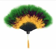 Zucker Feather - Marabou Fan - Mardi Gras