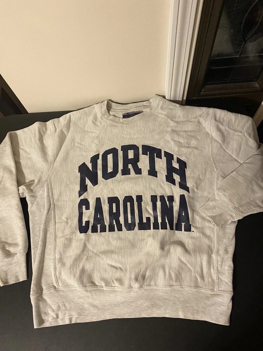 Vintage Champion Reverse Weave North Carolina Sweatshirt Medium Gray