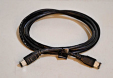 6-Pin Male to 6-Pin Male IEEE-1394a Firewire-400 Shielded Cable, Black 6 foot