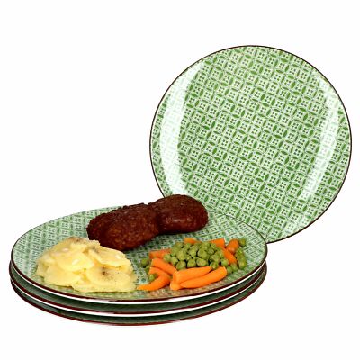 Lime Sao 4-tlg. Essteller Set Ø 26,5 cm Grünes Dekor Speiseteller Ritzenhoff