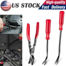 3Pcs Car Trim Clip Upholstery Removal Tool Door Panel Fastener Pin Pliers Puller