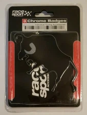 RACE SPORT LOG1580 Bull Black/Silver Decorative Car Emblem Chrome Badges
