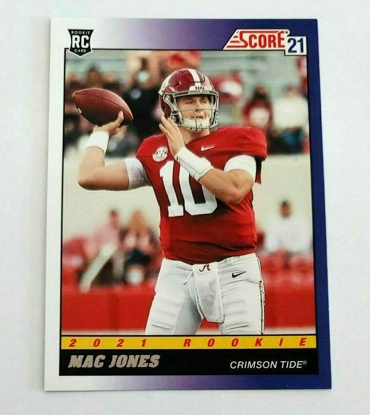 Mac Jones 2021 Score Throwback RC TB9 Alabama New England Patriots Rookie NFL