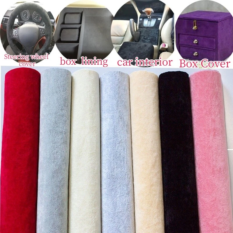 Self Adhesive Ice Velvet Fabric Flocking Liner DIY Car Interior Sticker - Image 2 of 4