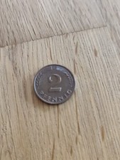 2 Pfennig M&uuml;nze von 1965 D Pr&auml;geort M&uuml;nchen  NICHT MAGNETISCH  gut erhalten