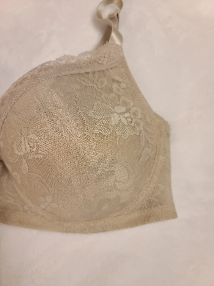 Sujetador con aros acolchado gris bronceado HONEYDEW con superposición de encaje; talla 38D Foto 2 de 4