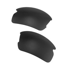Walleva Black Mr.Shield Polarized Replacement Lenses for Oakley Flak 2.0