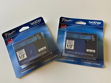 NEW Lot of 2 Brother TZe-531    Black on Blue P-Touch Tape 12mm Label SEALED 38