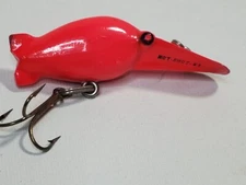 Vintage Eddie Pope Hot Shot no 3  M313 FLORESCENT Lure  Pre -Luhr Jensen 