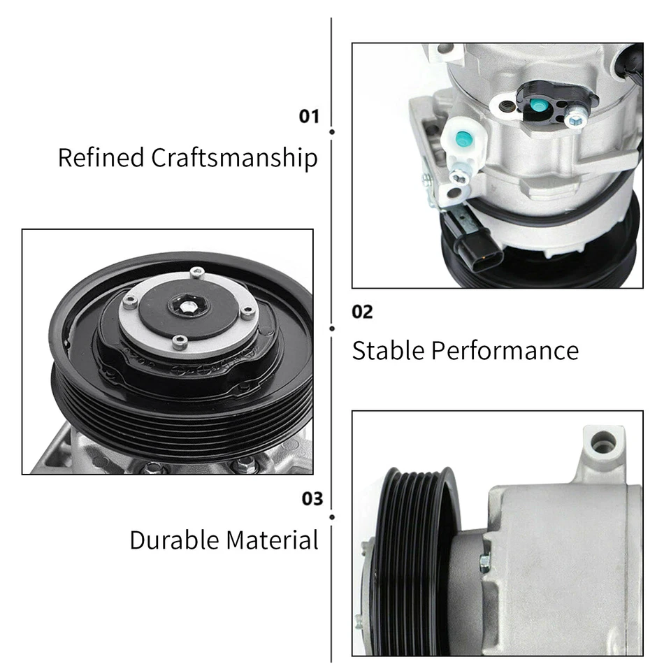 A/C AC Compressor For Hyundai Accent 2012 2014-16 & Kia Rio 1.6L 2012-2015 Foto 4 de 4