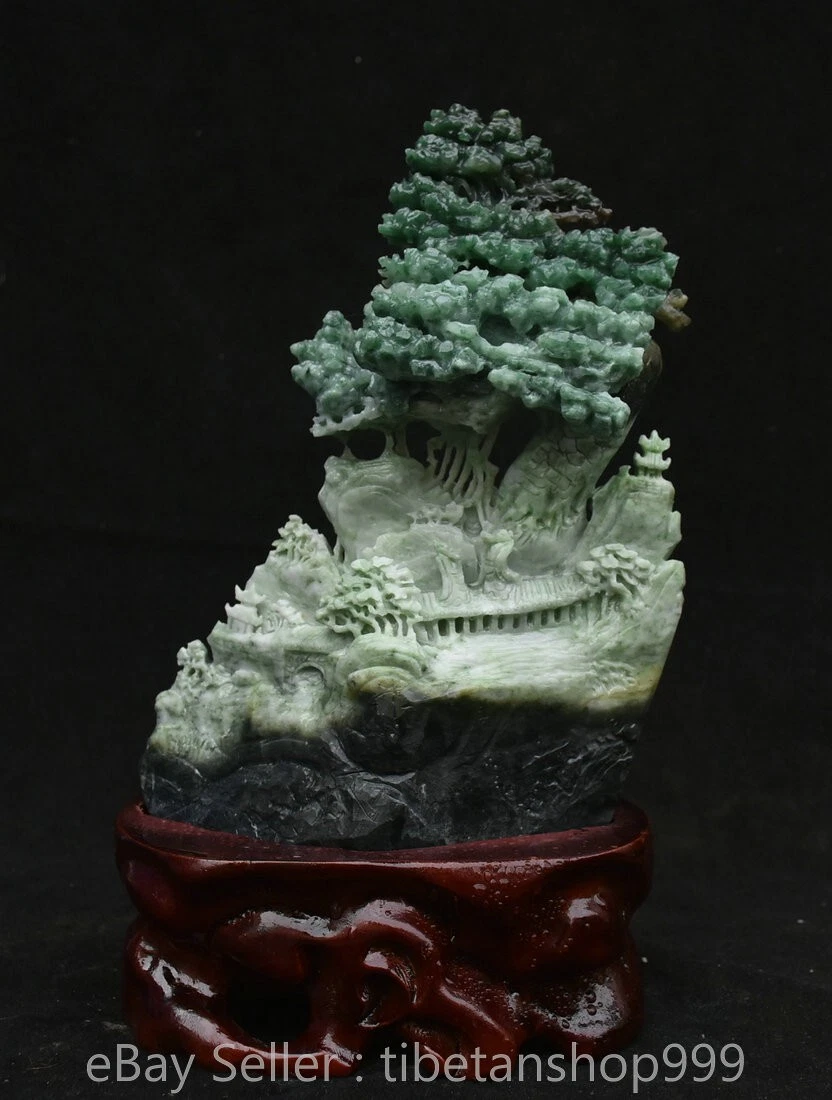 古董玉树在中国风雕像、雕像| eBay