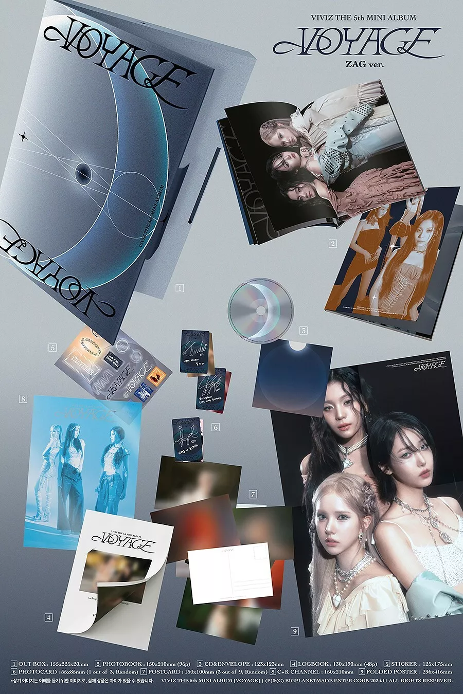 夏セール開催中 MAX80%OFF！ 5th The [VOYAGE] VIVIZ Mini Book+Sticker+Photo CD+2 Album 犬服・アクセサリー