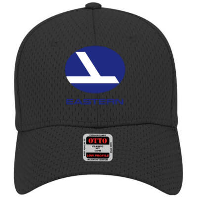 Eastern Airlines 1980's Logo Adjustable Black Mesh Golf Baseball Cap Hat New
