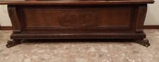cassapanca legno lavorato Anni 70