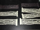 Lot of 7 Marx split rail fence Hard plastic. Dark Brown & White Western Playset