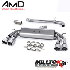 MK7 Golf R Milltek Cat Back Exhaust Non Resonated Non Valved SSXVW408