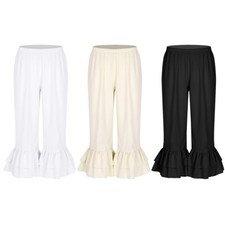 Women's Vintage Ruffles Hem Pantaloons Bloomers Underpants Victorian Costume