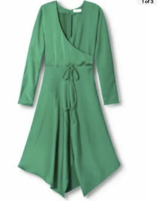 NWT Cushnie x Target Emerald Green Wrap Dress reg $55 Size 4