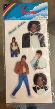Vintage 80's Retro Michael Jackson Six (6) Puffy Stickers New Sealed Package NOS