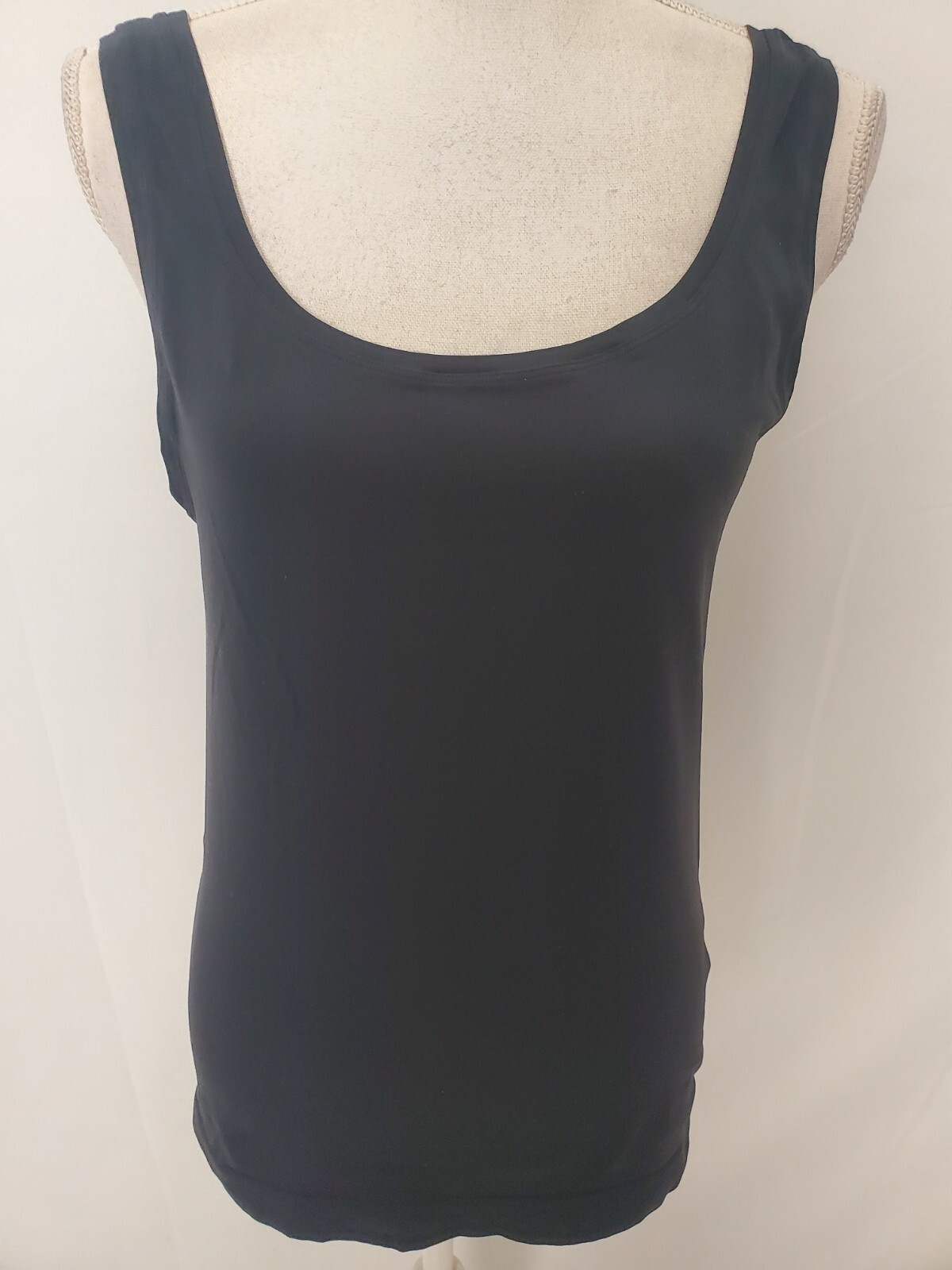 Chico's Solid Black Stretchy Basic Layering Tank … - image 2
