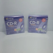 Memorex CD-R 52x 700MB 80 Min 10 Pack Blank Record Music Photos NEW Sealed X2