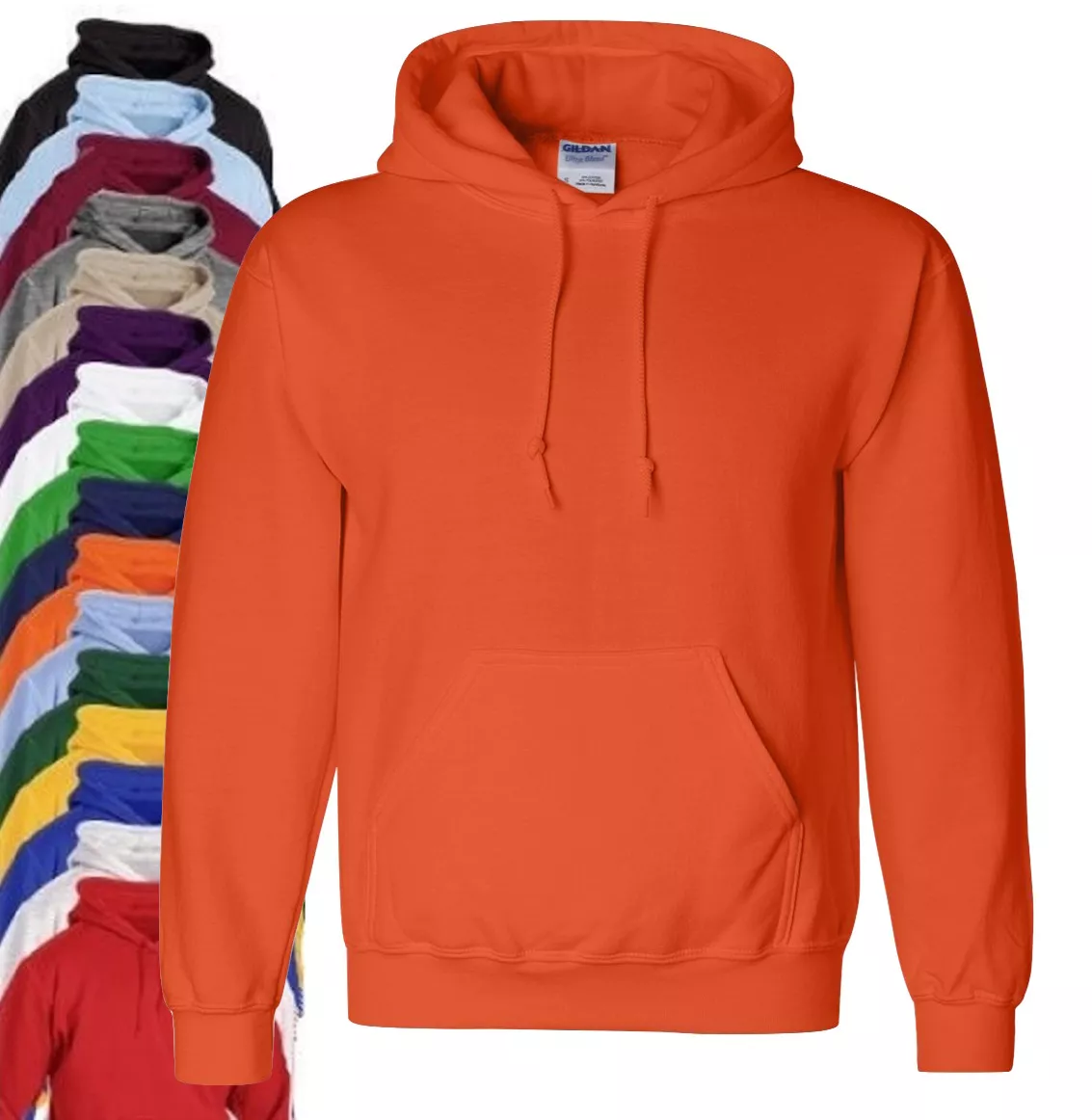 Gildan Plain Heavyweight Cotton Blend Hooded Sweat Hoodie Hooded Sweatshirt