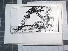 storyboard vintage années 80 Aliens film LA Effects production 1ère génération copie d'occasion 5F