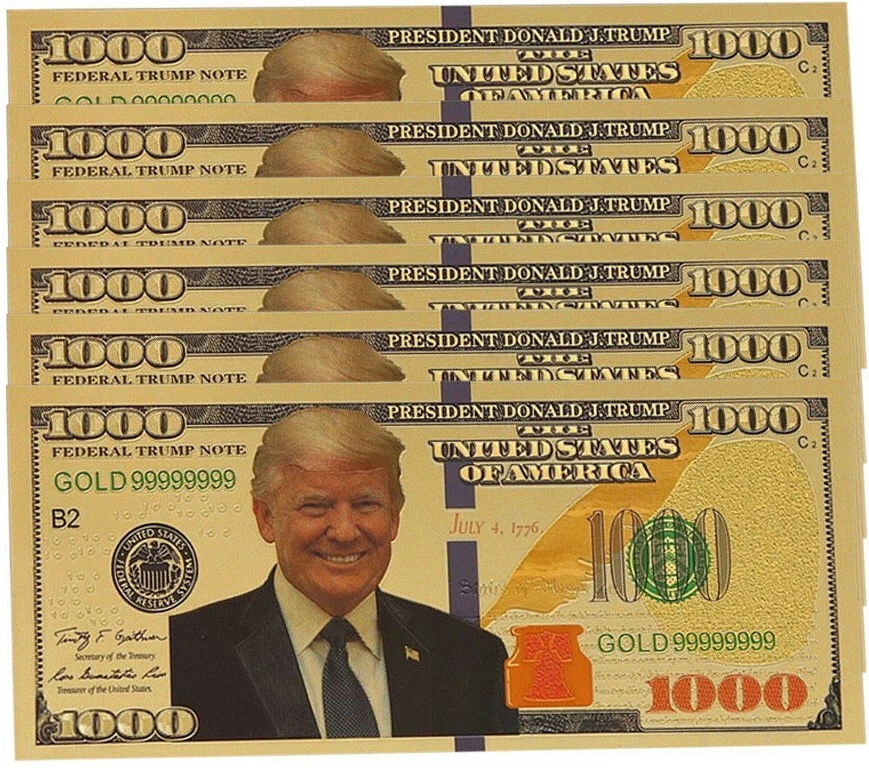 GOLD Foil US DONALD TRUMP $1000 Dollar Bill Republican Collection Novelty Note🔥 - Image 4 of 4
