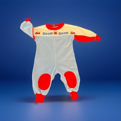 Vintage Baby BUSTER BROWN 6 To 9 Months Zoom Zoom Jumper Moto Soft Boy Children