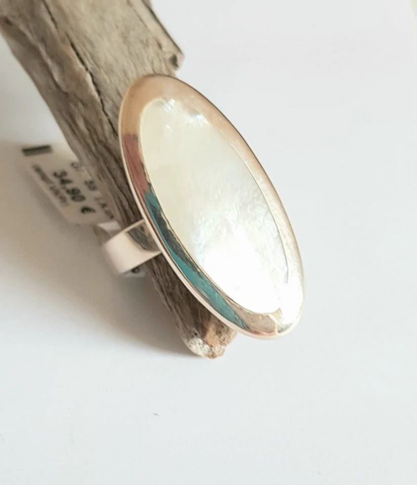 DUR Silber Ring    - Perlmut - Gr 61 - NEU - 925er Silber - Bild 1 von 3