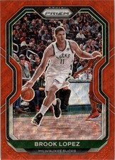 2020-21 PANINI PRIZM Red Wave Prizm BROOK LOPEZ MILWAUKEE BUCKS #29 NM