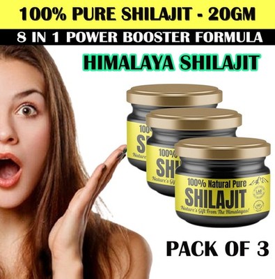 Himalayan Shilajit Resin Supplement Authentic, Organic, Lab Tested (PACK OF 3)