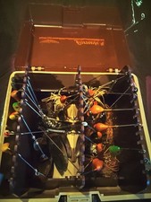 Fenwick Old Spinner Box with 20 vintage Spinners, collectible condition