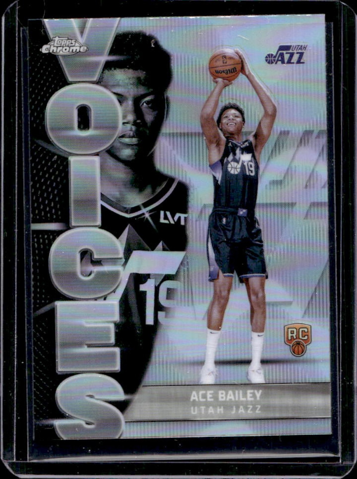 2025-26 Topps Chrome Ace Bailey Voices RC Refractor Rookie #VS-10 Jazz