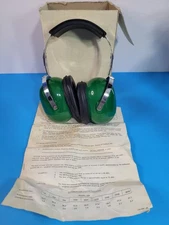 Vintage David Clark Straightaway Hearing Protection - Model 9A Green 12452G-01