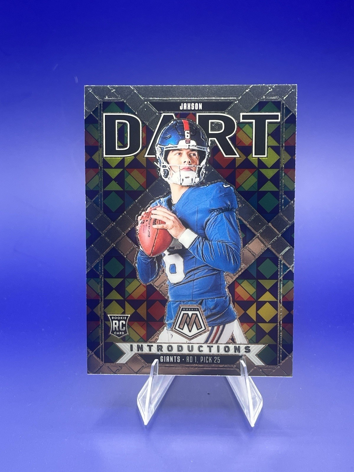 Jaxson Dart 2025 Panini Mosaic Rookie Introductions #2 New York Giants RC