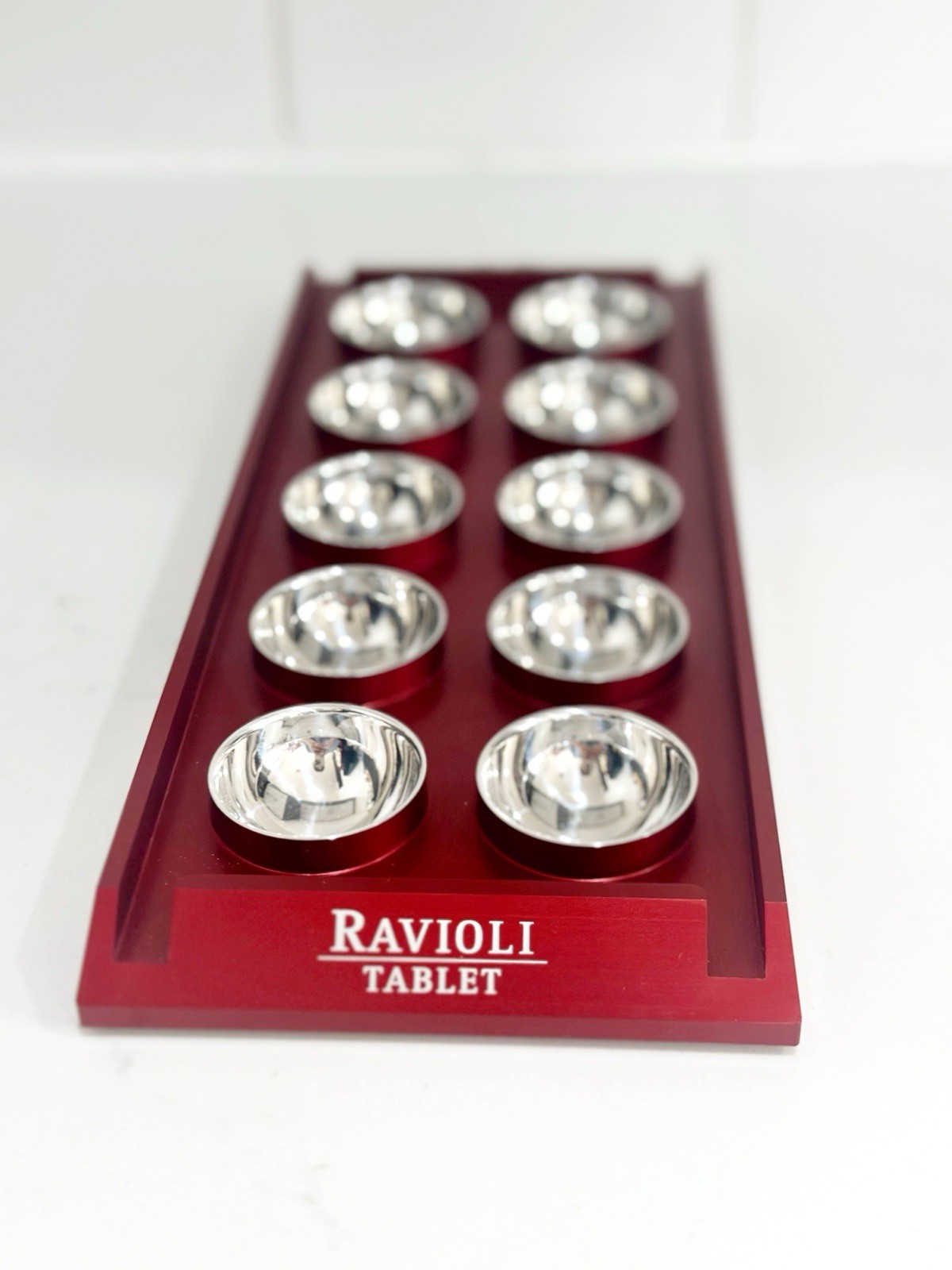 Marcato Atlas Durable Ravioli Press Mold Tablet Homemade Pasta Maker Red