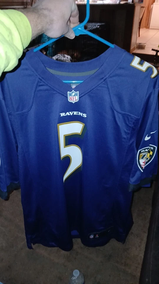 Joe Flacco 巴尔的摩乌鸦队球衣男式大码锐步紫色  — 第 2/4 张图片